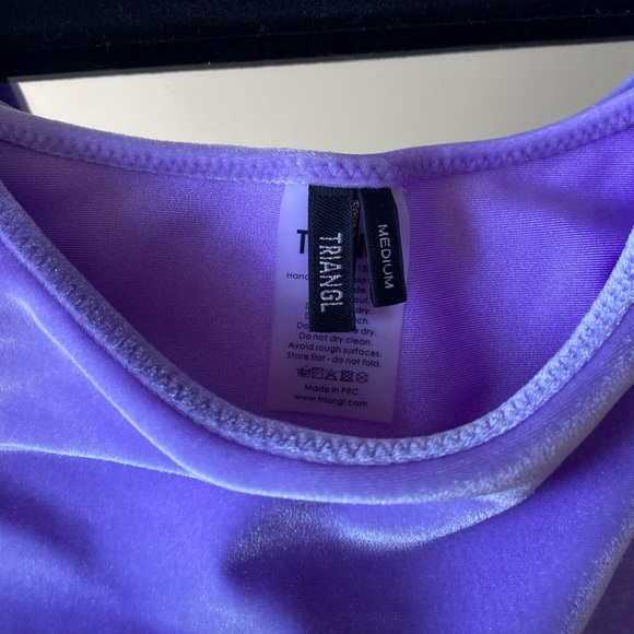 BNWOT Triangl Purple Velvet Bikini - Picture 11 of 13